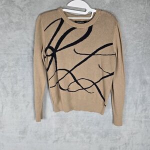Lauren Ralph Lauren Signature Script LRL Logo Sweater Crewneck Beige Size Medium